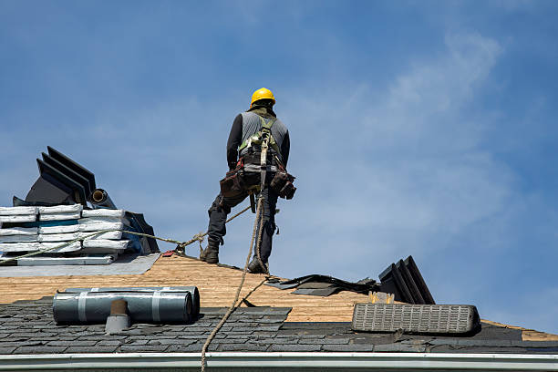 Professional Storm Damage Roof Repair technician working in North Brunswick, NJ